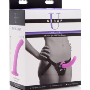 Navigator Silicone G-Spot Dildo with Harness